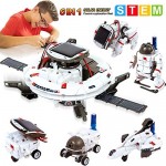 MAN NUO STEM Solar Robot Toys 6 in 1 Educational Science Experiment Kit Toys Science Building Set Gifts for Kids Aged 8 9 10-12 Boys Girls DIY Assembly Kit with Solar Powered
