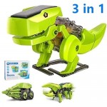 N-A DIY Building Dinosaurs Toy 3 in 1 Solar Deformation Dinosaur Robot Toy for Kids Ages 8-12 Gift for Boys Girls