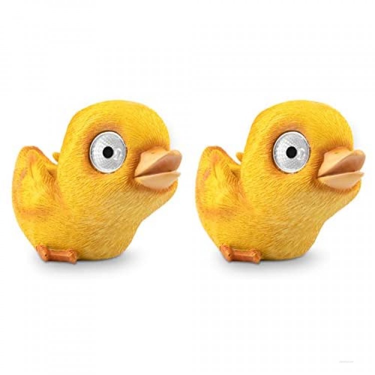Solar Garden Baby Duckling Decoration (Set of 2) | Outdoor Yard Decor - Lawn Ornaments | Solar Decorative Lights for Patio Balcony Deck | Weather Resistant - LED | Housewarming Gift (Set of 2)
