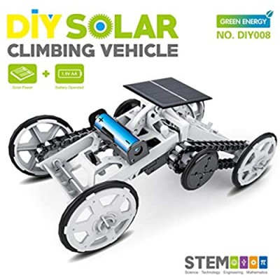 STEM Toy 4WD Car DIY Climbing Vehicle Motor Car Educational Solar Powered Car Engineering Car for Kids&Teens  Science Building Toys  Gifts Toys for 6-12 Year Old Boys Girls