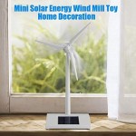 Yanmis Wind Mill Toy Mini Solar Energy Toy Garden Desk Ornament for Science Teaching Tools Children or Friends Gift