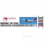 Hasegawa 1/200 Scale Northwest Airlines B747 - Plastic Model Building Aircraft Kit Item # 10840