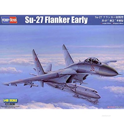 Hobby Boss 1/48 Scale Su-27 Flanker Early - Plastic Model Building Set # 81712