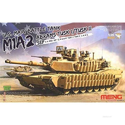 Meng 1/35 Scale U.S. Main Battle Tank M1A2 SEP Abrams TUSK I/TUSK II - Plastic Model Building Kit # TS-026