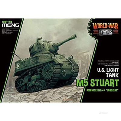 Meng U.S. Light Tank M5 Stuart Cartoon Model - Plastic Model Building Kit # WWT-012