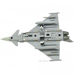 TANG DYNASTY(TM) 1:100 Eurofighter Typhoon Fighter Attack Metal Plane Model German Air Force 2008 Military Airplane Model Diecast Plane for Collecting and Gift