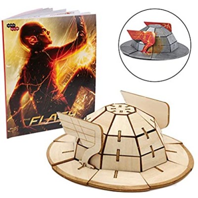 DC Comics The Flash 3D Wood Puzzle & Model Figure Kit (42 Pcs) - Build & Paint Your Own 3-D Toy - Holiday Educational Gift for Kids & Adults  No Glue Required  10+