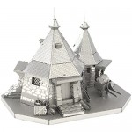 Fascinations Metal Earth 3D Metal Model Kits - Harry Potter Set of 4 - Hogwarts Express Train Hagrid's Hut Golden Snitch Gringotts Dragon