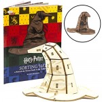 Harry Potter Sorting Hat 3D Wood Puzzle & Model Figure Kit (64 Pcs) - Build & Paint Your Own 3-D Book Movie Toy - Holiday Educational Gift for Kids & Adults No Glue Required 10+ 