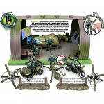 Click N’ Play Mega Military Army Base Barrack Command Center Play Set with Accessories -74 Pieces.