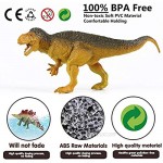 Dinosaur Toys Figures with Large Flannel Activity Play Mat 39.4 x 28 Inch 30Pcs Realistic Dinosaur Playset Include T-Rex Triceratops Trees Dinosaur Fossils etc for Kids Boys Girls