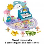Fisher-Price Little People 123 Babies Playdate musical take-along playset with Smart Stages for toddlers and preschool kids