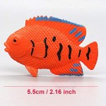 HAPTIME 12PCS Tropical Fish Toys Set Pastic Cute Sea Life Creatures Learning Educational Toy Party Favors & Christmas Gifts for Boys Girls Kids