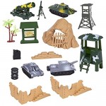 Juvale 100 Piece Military Figures and Accessories - Toy Army Soldiers in 2 Colors War Soldiers Playset with 2 Flags and Battlefield Accessories