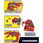 Liberty Imports 3-in-1 Dinoblaster Transforming Dinosaur Gun Engineering Take Apart Toy Tool Kit with Lights and Sound (Tyrannosaurus Rex)