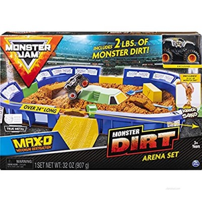 Monster Jam  Monster Dirt Arena 24-Inch Playset with 2lbs of Monster Dirt and Exclusive 1:64 Scale Die-Cast Monster Jam Truck