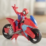 Playskool Heroes Marvel Super Hero Adventures Spider-Man Swingin' Speeder 5 Inch Figure and Motorcycle Set Toys for Kids Ages 3 and Up