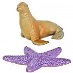 Safari Ltd Ocean TOOB Comes With 12 Different Hand Painted Animal Toy Figurine Models Including Sea Lion Eagle Ray Starfish Turtle Penguin Octopus Humpback Whale Sperm Whale Moray Eel Hammerhead Shark Tiger Shark and Dolphin For Ages 5 and Up