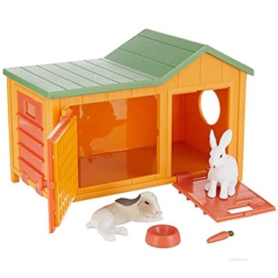 Terra by Battat – Bunny Hutch – Bunny Rabbit Toy Animal Figure Playset for Kids 3-Years-Old & Up (5 Pc)