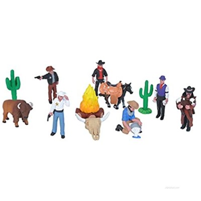 Wild Republic Figurines Tube  Cowboy Action Figures  Ten Piece West Set Kids Toys  Gifts for Boys  Wild West Figurines Tube (20817)
