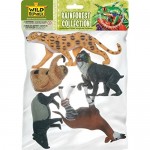 Wild Republic Polybag Rainforest Five Species of Rainforest Animals Gift for Kids Great for Interactive Play