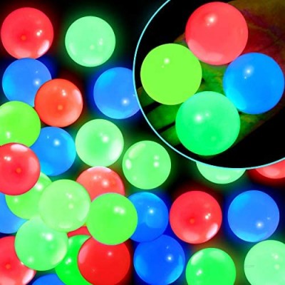 12 Pieces Glow Stress Balls Luminescent Sticky Stress Ball Glow Stress Relief Toys Glow in The Dark Ceiling Balls Stick Wall Balls for Teens  Adults  Anxiety  ADHD  Autism