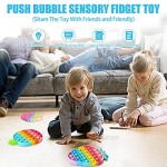 3PCS Pop Bubble Sensory Fidget Pack Toys Push Popping Bubbles Pop Toy Strawberry Pineapple Fruits Cheap Popper Fidget Pack Stress Relief Tool Sensory Toy for Kids Adults(3Pcs(Macaron))