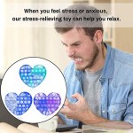 3PCS Tie-dye Push pop Fidget Sensory Toy a Loud Side and a Quiet Side to Pop Stress Relief and Anti-Anxiety Tools for Kids and Adult