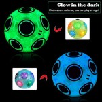 4 Pieces Glow Rainbow Magic Ball Cube Puzzle Toy Brain Teaser with 11 Rainbow for Teens and Adults
