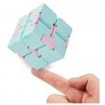 7 Pack Marble Fidget Keychain Toys Cube Toy Squeeze-a-Bean Keyring Pea Keychain Soybean Toys Gift
