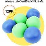 Boley 12 Pack Stress Relief Toys - Latex-Free Assorted Squishy Stress Ball Set - Stress Relief Sensory Toy for Relieving Tension and Fidget Play - ADHD / Anxiety Aid for Kids Teens and Adults