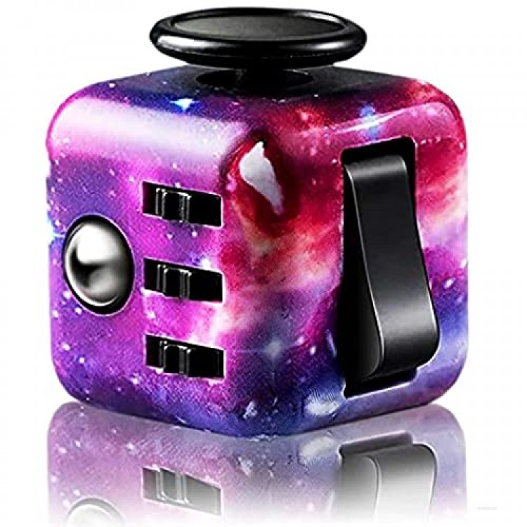 Claysen Fidget Cube Fidget Toy Stress and Anxiety Relief Mini Toys Preschool Toys Fidget Toy Cube Relaxing Hand-Held for Adults and Kids Killing Time Cool for ADD/ADHD/OCD (Starry Sky) NUFR