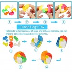 CUMIZON Sensory Fidget Toys Set 3 Pcs Push Pop Bubble Fidget Toy and Stress Relief Anti-Anxiety Tools Toys for Kids Adult ADHD ADD Anxiety Autism for Birthday Party Favors Classroom Rewards