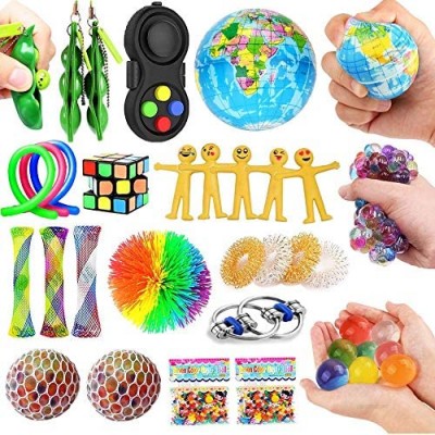 Dciko Stress Relief Fidget Sensory Toys Set for Kids(25 Pack)-Squeeze Widget for Relaxing Therapy-Calming Toys for Special Needs and Focus-Perfect for Adults Children with ADHD Autism Anxiety