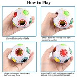 DPTOYZ Rainbow Fidget Ball Puzzle Ball Fidget Toy Cube Ball Puzzle Game Fun Stress Reliever Magic Ball Brain Teaser Sensory Fidget Toys for Children/Adults/Boys/Girls Holiday