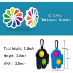 Fidget Packs Mini Simple Dimple Sensory Fidget Toy Stress Relief Anti-Anxiety Autism Hand Toys for Kids Teen Push Pop Bubble Keychain Sensory Therapy Toys for Home Classroom