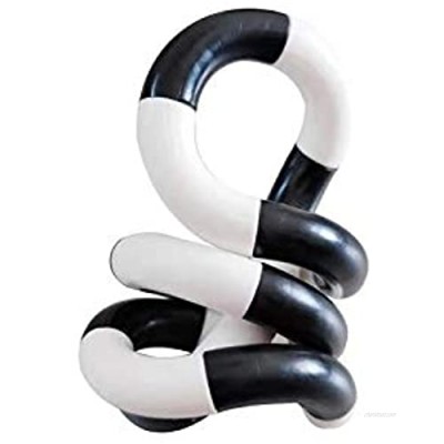 Fidget Toys for Kids and Adults Brain Imagine Tools Creations Toy Magic Tangles Fidget Toys Relax Therapy Stress Relief Toys Feeling Winding Toy Decompression Educational Toy (white+black (1pcs))