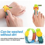 Figit Toys Packages Stress Relief Wristband Fidget Toys Wearable Push Pop Bubble Sensory Fidget Hand Finger Press Silicone Bracelet Toy for Adults Kids Anxiety ADHD ADD Autism Decompression Rainbow