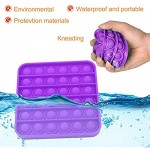 GOODaaa Push Pop Bubble Fidget Toy Puzzle Stress Relief and Anti-Anxiety Tools for Kids and Adults Relieve The Stress of Autism and Help Restore Emotions（Square Purple + Octagonal Green）