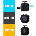 JOEYANK Fidget Cube - Premium Quality Finger Ball Toys Stress Reliever Toy Gift Idea Relaxing Toy (Black)