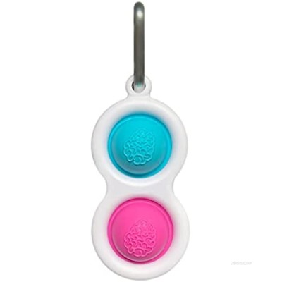 LAVONE Fidget Toys  Keychain Push Pop Bubble Fidget Sensory Toy  Push Pop Fidget Toy for Kids Adults - Blue/Pink