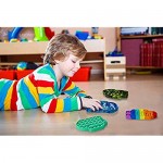 LAVONE Fidget Toys Push Pop Bubble Fidget Sensory Toy Silicone Stress Relief Push Pop Fidget Toy for Kids Adults - Blue