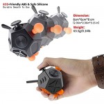 LuLuMZ 12-Side Fidget Cube Relieves Stress and Anxiety Fidget Toys for Children and Adults with Autism Stress Relief Toy Children's Creative Magic Toy Kids Adult Decompression Magic Cube(Black Orange)