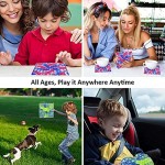 LZJZ Big Size Push Pop Bubble Sensory Fidget Toys 7.8Inch Stress Relief and Anti-Anxiety Tie Dye Sensory Fidget Toy for Child and Adult Play Together (Square)