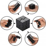Sensory Fidget Toys Set 7 Pack. Stress Relief and Anti-Anxiety Tools Bundle with Fidget Pad Flippy Chain Infinity Cube Fingears Magnetic Rings and More Fidgeting Game for Kids and Adults Kill Time