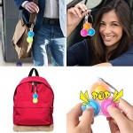 Simple Pop Dimple Fidget Toy- Silicone Push Pop Flipping Board Toy- Glow in The Dark Stress Relief Sensory Fidget Packs- Mini Fidget Toys for Kids Adults- Push Pop Bubble Keychain