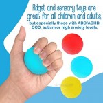Stress Relief Balls (3-pack) - Tear-Resistant Non-toxic No BPA/Phthalate/Latex (Colors as Shown) - Ideal for Kids and Adults - Squishy Relief Toys to Help Anxiety ADHD Autism and More - By IMPRESA