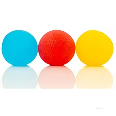 Stress Relief Balls (3-pack) - Tear-Resistant  Non-toxic  No BPA/Phthalate/Latex (Colors as Shown) - Ideal for Kids and Adults - Squishy Relief Toys to Help Anxiety  ADHD  Autism and More - By IMPRESA