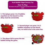 Talex Push Pop Fidget Toy Bubble Sensory Popping Fidget Toy Relieve Stress and Thinking Game for Kids and Adults. Our pop Fidget is a Red Crab Shapes.