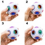 Toyzabo Challenging Puzzle Speed Cube Ball Matching Colors Game Fun Fidget Toy Brain Teaser with 11 Rainbow Colors